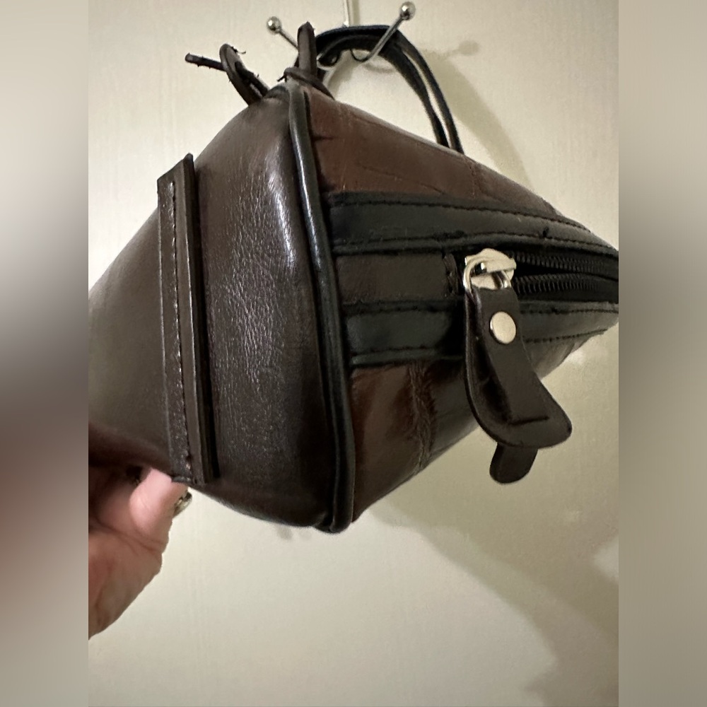 M.C. Brown Croc Inspired Handbag - Picture 5 of 14